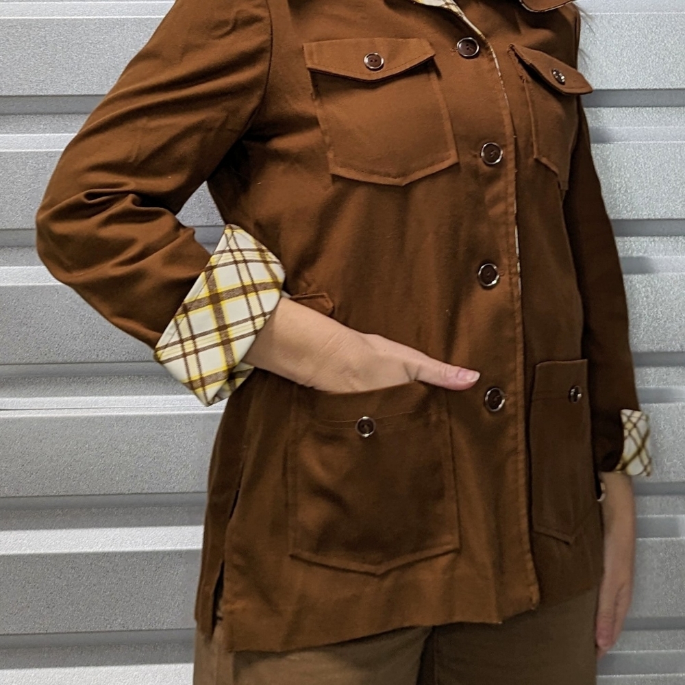 vintage WHITE STAG safari JACKET chore coat S - Picture 4 of 11